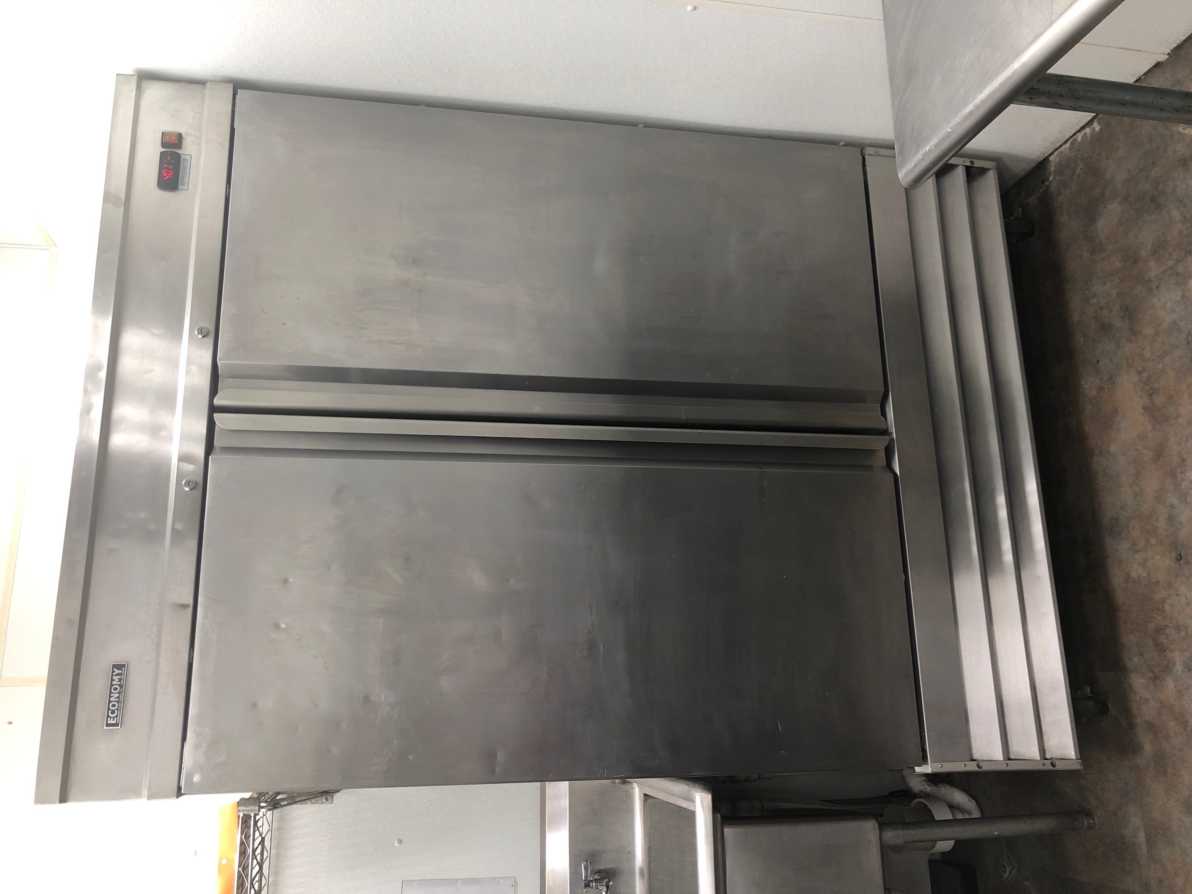 Two-door commercial reach-in refrigerator at the Brookhaven kitchen